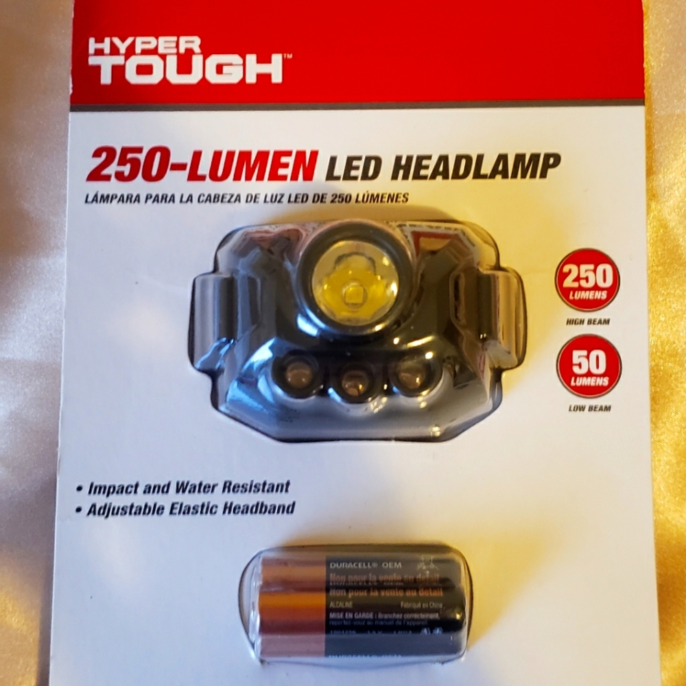 BRAND NEW HYPER TOUGH 250 LUMEN LED HEADLAMP